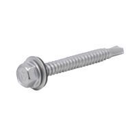 Hex Washer Head Self Drilling Tek Stainless Steel With Neoprene Washer18-8 SS Hex Head Tek Screw With Washer