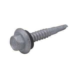 Hex Washer Head Self Drilling Tek Long Life Coated With Integral WasherHex Head Tek Screw With Integral Washer, Coated
