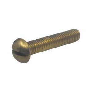 Albany County Fasteners #8-32 Brass Slotted Round Head Machine Screws – Pick Your Length & Quantity